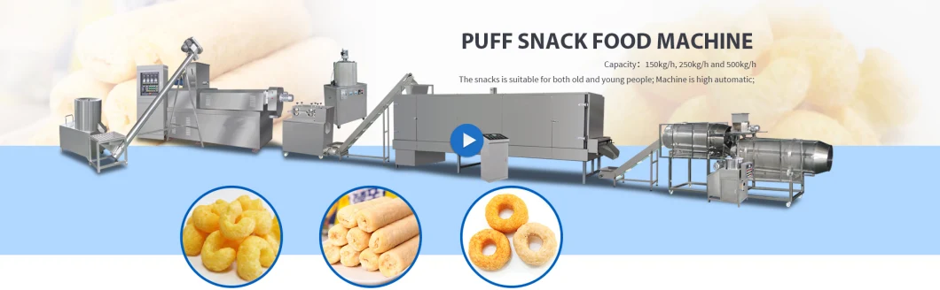 High Quality Cereal Core Filling Puff Snack Processing Machine Line