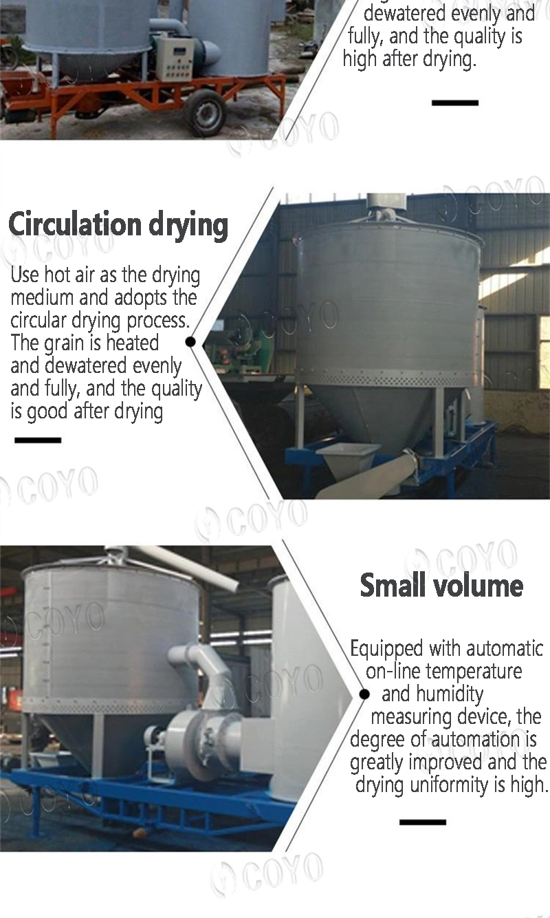 Mini 2 Ton Per Batch Mobile Diesel/Coal/Straw /Natural Gas Fuel of Grain Dryer Machine