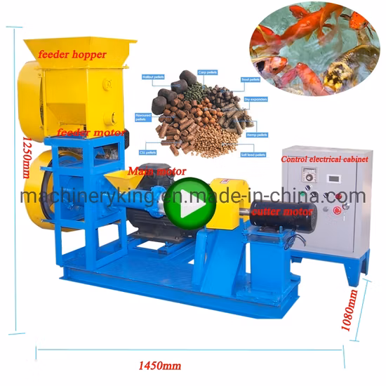 Petite machine flottante d'extrudeuse d'alimentation de poisson au Nigéria Machine flottante de granule d'alimentation de poisson