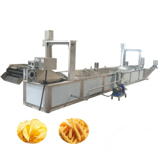 Convoyeur continu Banane Plantain Friteuse Chips Friteuse Machine à frire Friteuses par lots