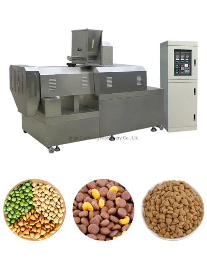 Extrudeuse sèche multifonctionnelle de granule d'alimentation de poisson de brid de naufrage de nourriture de chien de chat d'animal familier sec faisant la chaîne de traitement